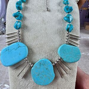 Blue Howlite Stone Necklace